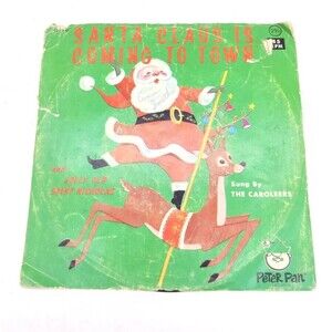 Vintage 1966 Santa Claus Is Coming To Town Jolly Saint Nicholas Caroleers Record